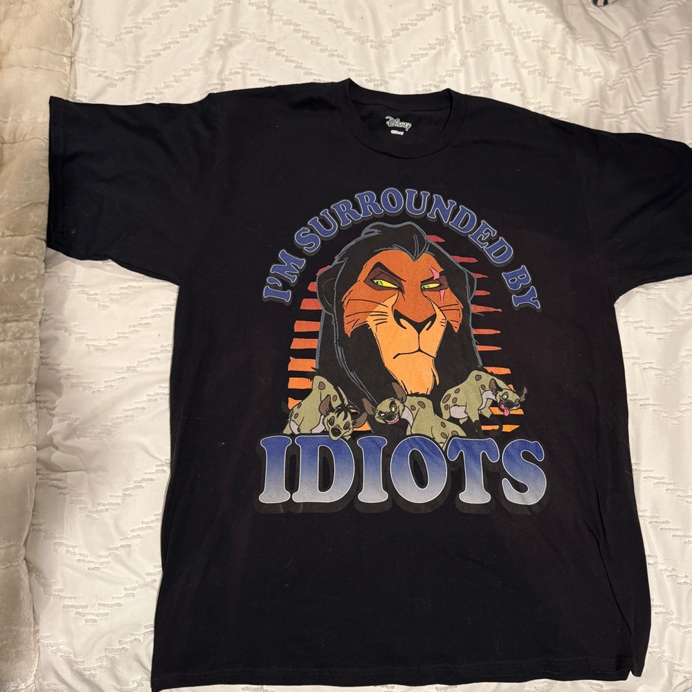 Scar Lion King surrounded by idiots Disney Tshirt